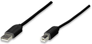 Manhattan Cable USB A - USB B, 1.8 Metros, Negro 