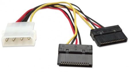 Manhattan Cable 2x SATA 15-pin Macho - Molex (4-pin) Macho, 15cm 