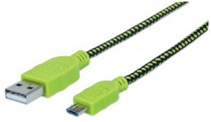 Manhattan Cable USB A Macho - USB B Macho, 1.8 Metros, Verde 