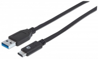 Manhattan Cable USB 3.0 C Macho - USB 3.0 A Macho, 1 Metro, Negro 