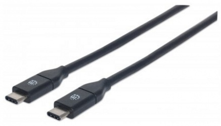 Manhattan Cable USB C Macho - USB C Macho, 1 Metros, Negro 