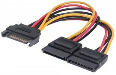 Manhattan Cable SATA Hembra - 2x SATA Macho, 15cm 