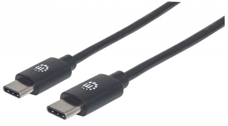 Manhattan Cable USB C Macho - USB C Macho, 50cm, Negro 