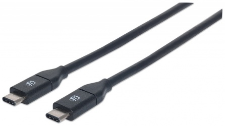 Manhattan Cable USB C Macho - USB C Macho, 50cm, Negro 