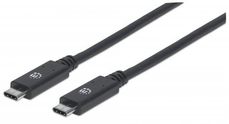 Manhattan Cable USB C Macho - USB C Macho, 1 Metro, Negro 