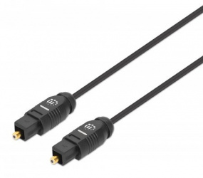 Manhattan Cable AUX Toslink Macho - Toslink Macho, 5 Metros, Negro 