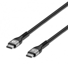 Manhattan Cable USB-C Macho - USB-C Macho, 2 Metros, Negro 