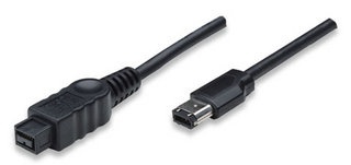Manhattan Cable FireWire 800/400, 1394B - 1384B, 1.8 metros, Negro 