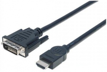 Manhattan Adaptador HDMI Macho - DVI-D Macho, 5 Metros, Negro 