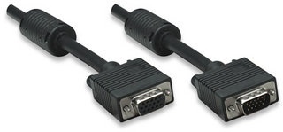 Manhattan Cable VGA (D-Sub) Macho - Cable VGA (D-Sub) Hembra, 30 Metros, Negro 