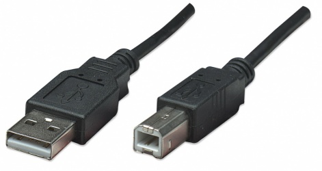 Manhattan Cable USB A - USB B, 50cm, Negro 