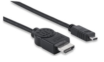 Manhattan Cable HDMI Macho - micro HDMI Macho, 2 Metros, Negro 