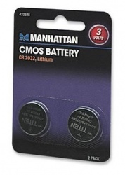 Manhattan Batería CMOS 2032, 3V, 2 Piezas 