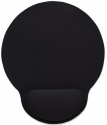 Mousepad Manhattan con Descansa Muñecas, 20x24cm, Grosor 4mm, Negro 