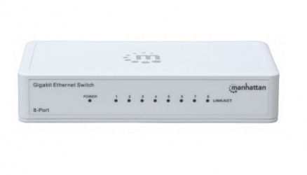 Switch Manhattan Gigabit Ethernet 560702, 8 Puertos 10/100/1000Mbps, 16 Gbit/s, 2048 Entradas 