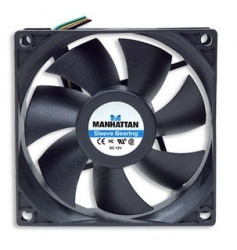 Ventilador Manhattan 700955, 80mm, 2500RPM, Negro  