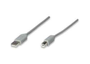 Manhattan Cable USB A Macho - USB B Macho, 1.8 Metros, Blanco 