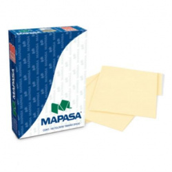 Mapasa Fólder PU0033, Paquete de 100 Piezas, Tamaño Carta, Amarillo Pastel 