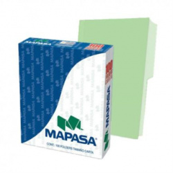Mapasa Fólder PU0035, Paquete de 100 Piezas, Tamaño Carta, Verde Pastel 
