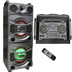 Master Bafle MAHM-10AX2SD, Bluetooth, Inalámbrico, 700W RMS, USB, Negro 