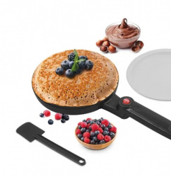 MasterChef Crepera Portátil MK-CM-P, Antiadherente, Negro 