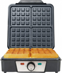 MasterChef Waflera MKWM4SS, 4 Porciones, Negro 