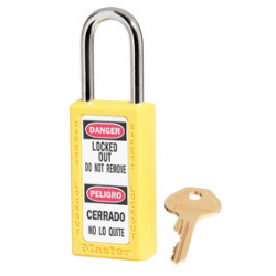 Master Lock Candado de Gancho 411YLW de Termoplástico, 38mm, 1 Pieza 