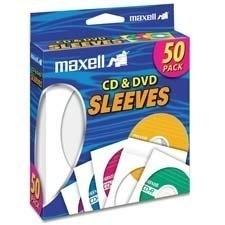 Maxell Sobre para CD/DVD, Blanco - 50 Piezas 