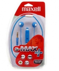 Maxell Audífonos Intrauriculares SMAX+, Alámbrico, Azul 