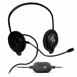 Maxell Audífonos con Micrófono 346173, Alámbrico, USB, Negro 