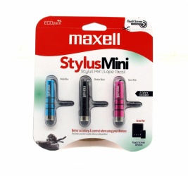 Kit de Maxell Stylus Mini para Tableta, Azul, Negro, Rosa - 3 Piezas 