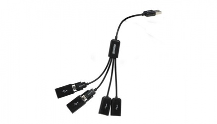 Maxell Hub USB 2.0, 4 Puertos, 480Mbit/s, Negro 