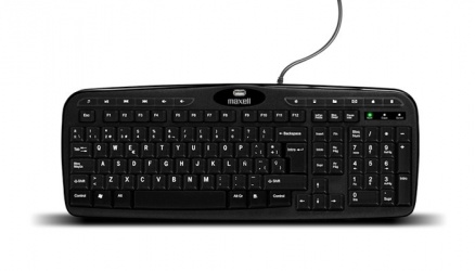 Teclado Maxell KB-150, Alámbrico, USB, Negro (Español) 