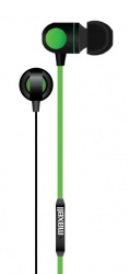 Maxell Audífonos Intrauriculares con Micrófono DOT-8, Alámbrico, 1.2 Metros, 3.5mm, Negro/Verde 