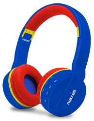 Maxell Audífonos con Mifrófono MXH-BT800, Bluetooth, Inalámbrico, 3.5 mm, Azul/Rojo 
