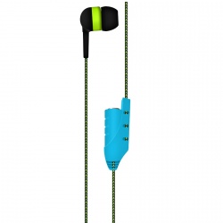 Maxell Audífonos Intrauriculares con Micrófono EB-SHARE, Alámbrico, 3.5mm, Negro/Verde 