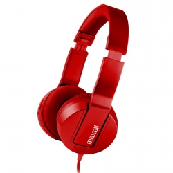 Maxell Audífonos con Micrófono SOLID2 METALZ SMS-10, Alámbrico, 3.5mm, Rojo 