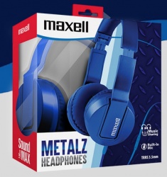 Maxell Audífonos con Micrófono Solid2 Metalz, Alámbrico, 3.5mm, Azul 