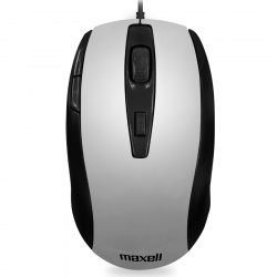 Mouse Maxell Óptico MOWR-105, Alámbrico, USB, 1200DPI, Plata 