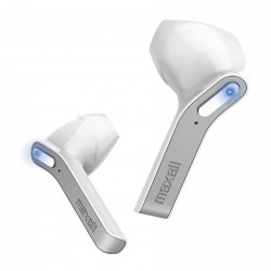 Maxell Audífonos Intrauriculares Deportivos con Micrófono DYNAMICS TWS EB-BT95, Inalámbrico, Bluetooth, USB, Blanco 