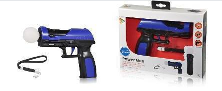 Maxell Gamepad Pistola PSMove, Azul/Negro, Compatible con PlayStation 