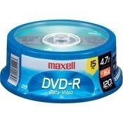 Maxell Torre de Discos Virgenes, DVD-R, 16x, 4.7GB, 15 Piezas 