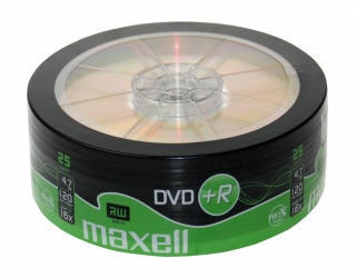 Maxell Torre de Discos Virgenes, DVD+R, 16x, 4.7GB, 25 Piezas 