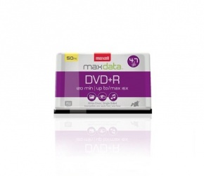 Maxell Discos Virgenes para DVD, DVD+R, 16x, 4.7GB, 50 Piezas 