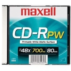 Maxell Disco Virgen para CD, CD-R, 48x, 700MB - 100 Piezas 