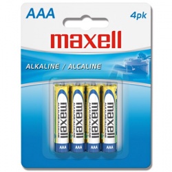 Maxell Pilas AAA, 1.5V, 4 Piezas 