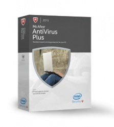 McAfee AntiVirus Plus 2015, 3 Usuarios, 1 Año, Windows 