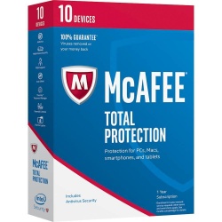 McAfee Total Protection 2017, 10 Usuarios, 1 Año, Windows/Mac/Android/iOS 