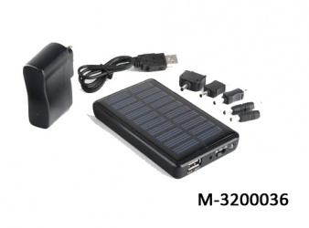 Meebox Cargador Solar M-3200036, USB, Negro 