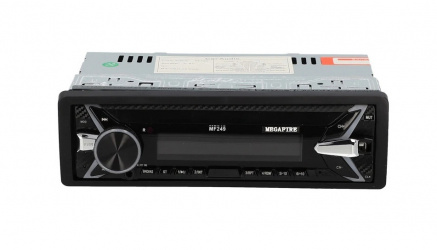 Megafire Autoestéreo MF249, FM, USB/Auxiliar/Micro SD/Bluetooth, Negro 